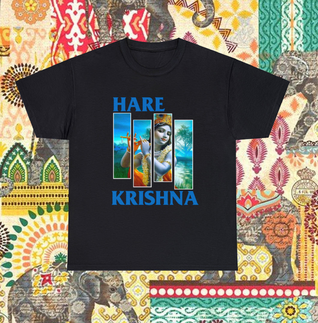 Hare Krishna Flag Tee Black